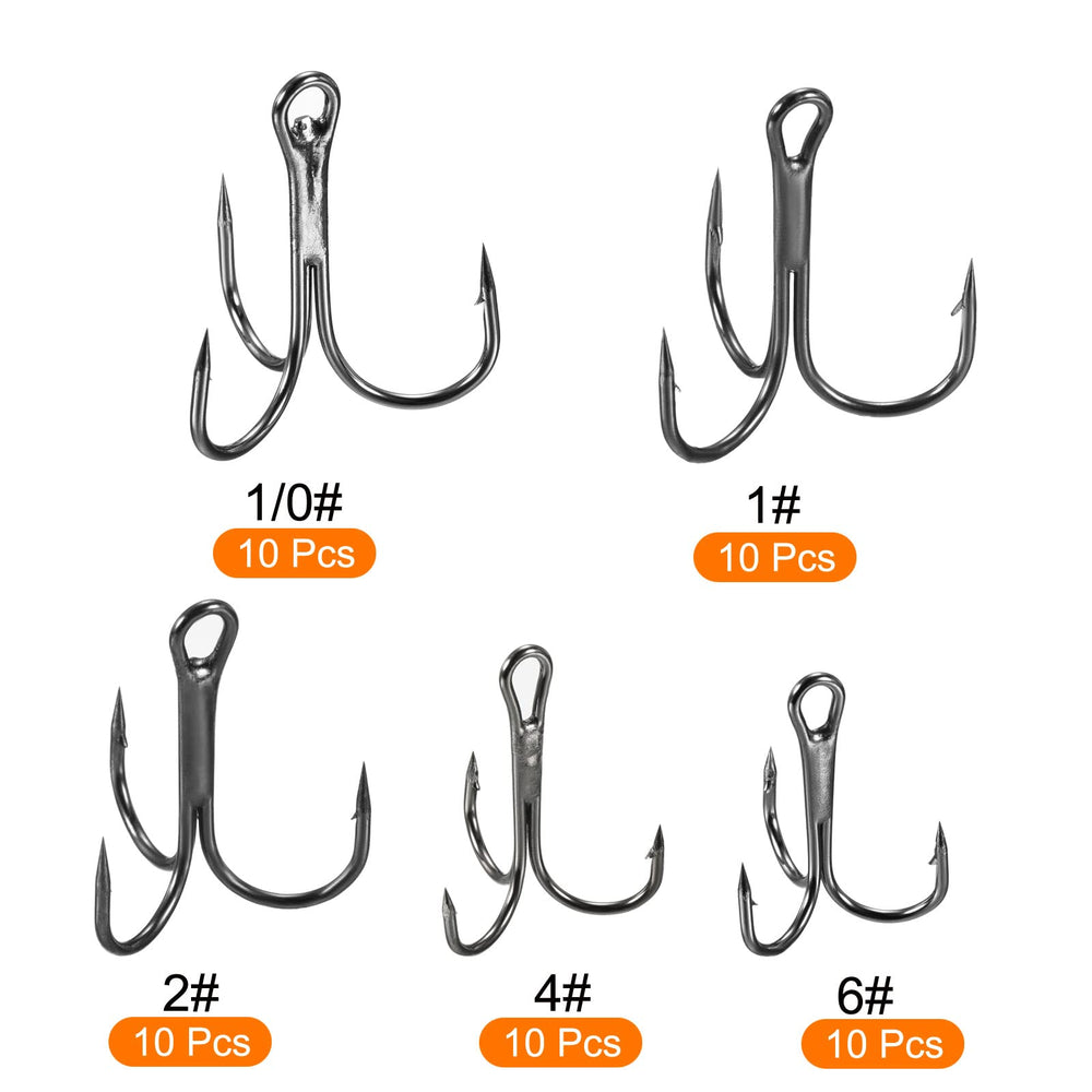 PATIKIL treble hooks size2 top-hole close-up for quick rigging.