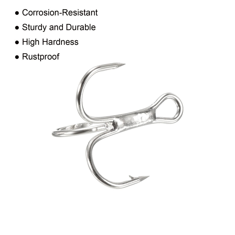 PATIKIL treble hooks suit saltwater and freshwater use.