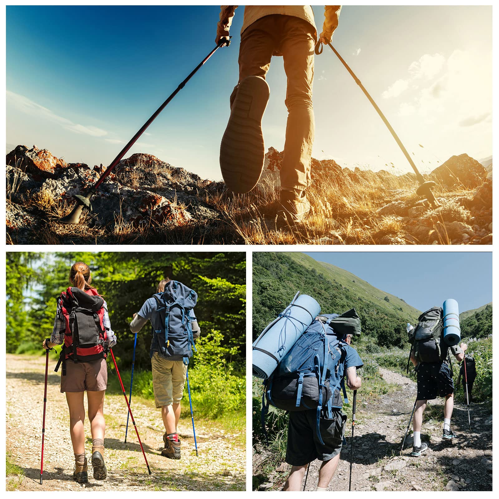 PATIKIL trekking pole tips install easily with a simple screw-on action