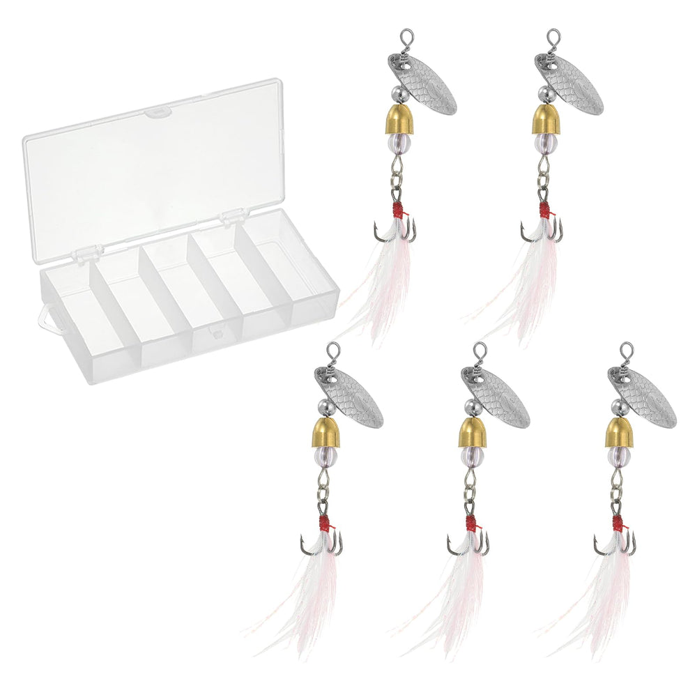 PATIKIL trout spinnerbait with feathered treble hook attracts trout in freshwater