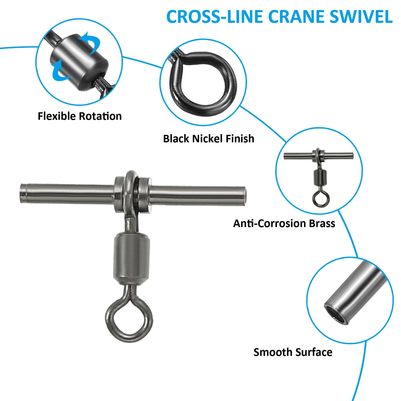 PATIKIL T-shape swivel emphasizes load-bearing stability for multi-hook rigs