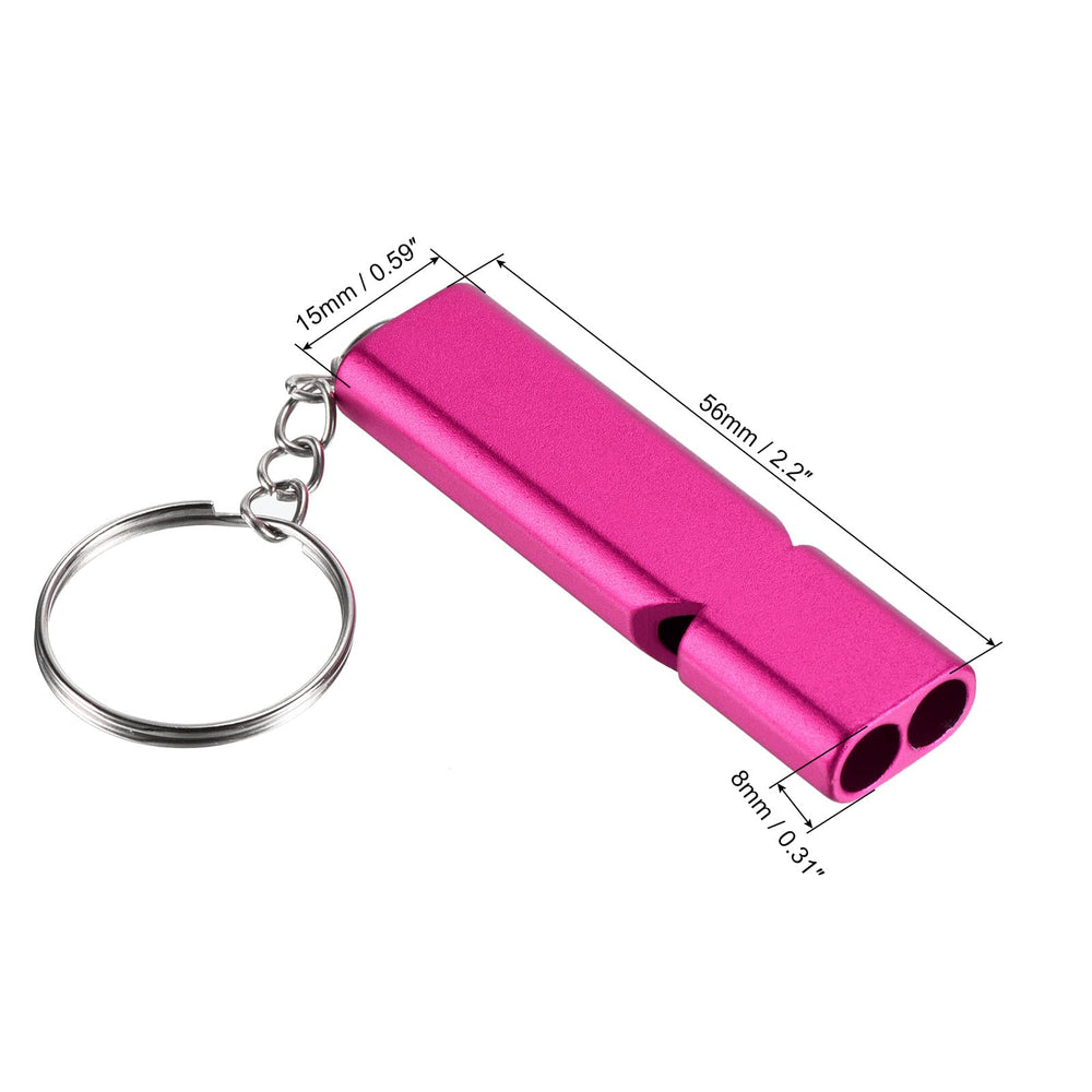 PATIKIL two pack rose whistles with keyring for quick access