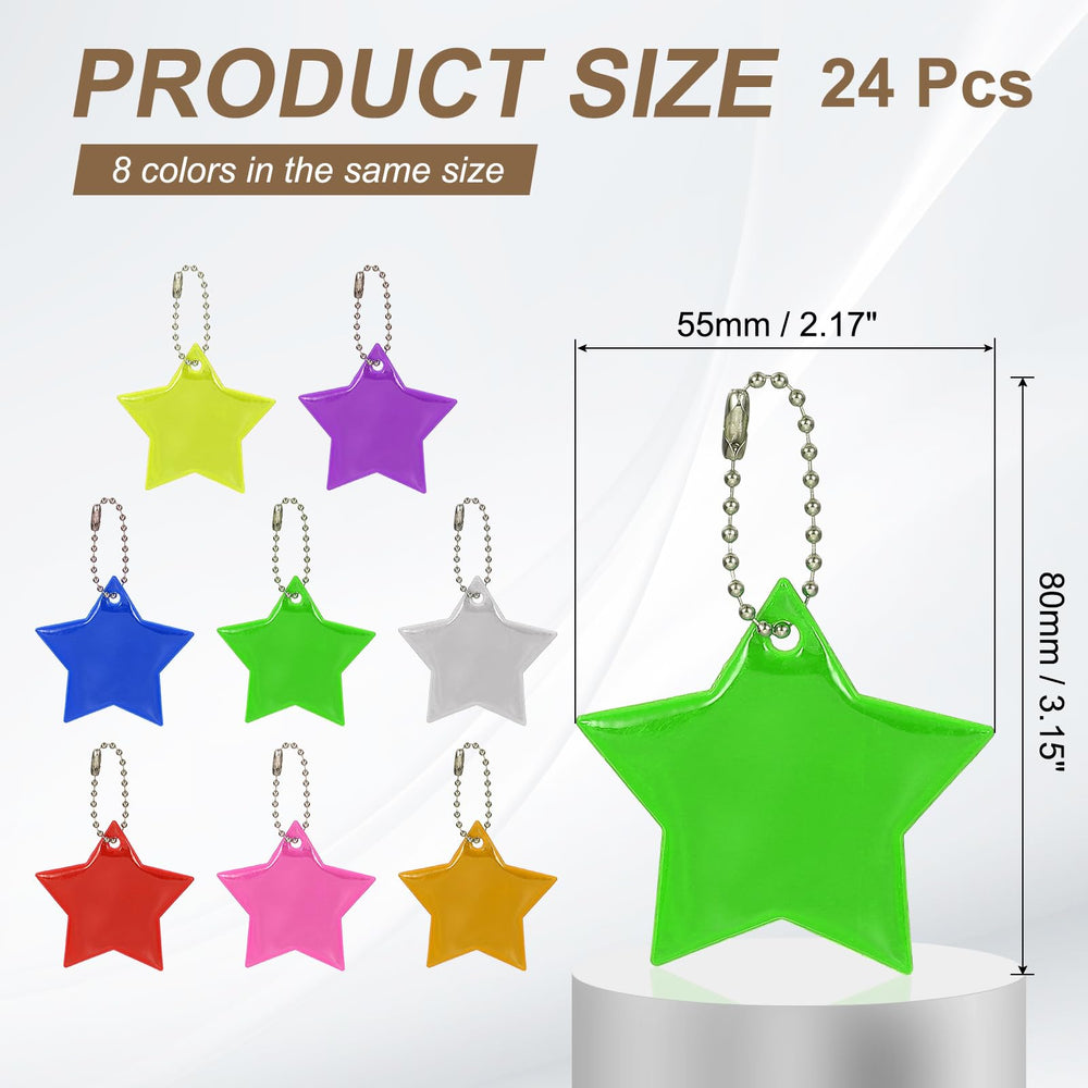PATIKIL two-point-two-inch reflective keychain on green, enhances safety during dawn runs.
