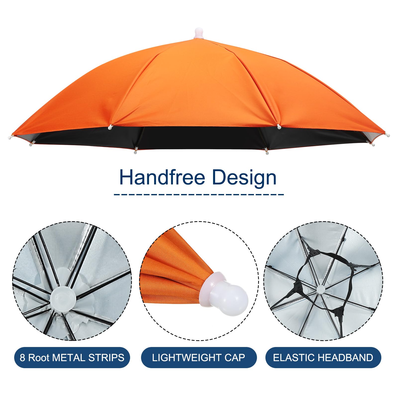 Folding and portable PATIKIL umbrella hat