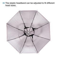 PATIKIL umbrella hat pink lightweight ribs for comfortable wear