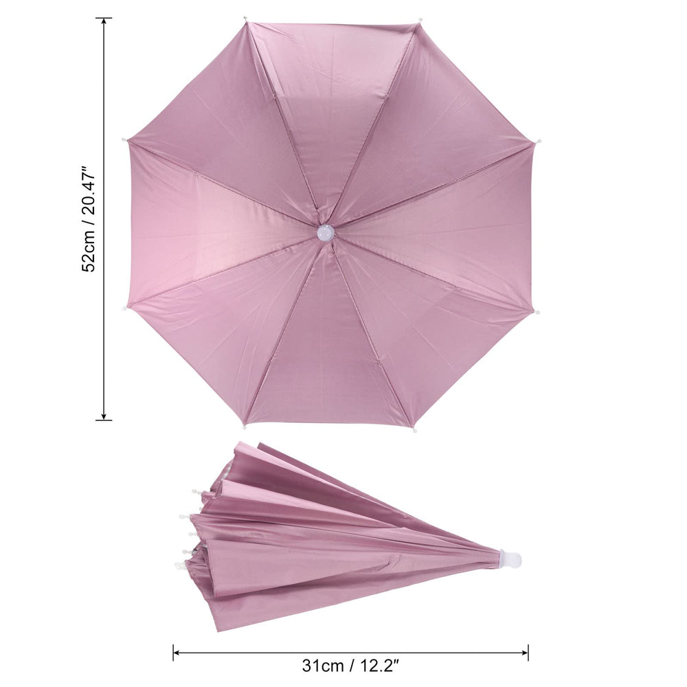 PATIKIL umbrella hat pink worn hands-free while fishing