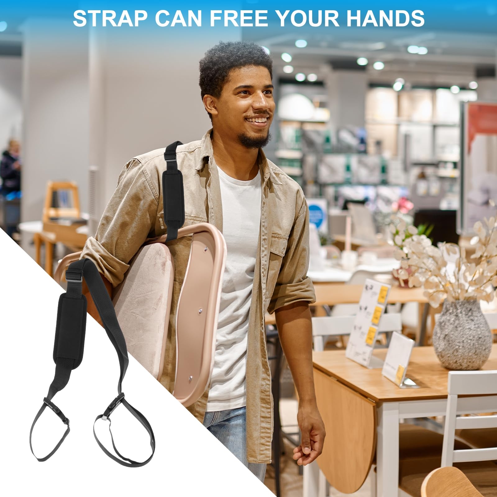 Versatile PATIKIL straps carry chairs, mats, umbrellas, more.