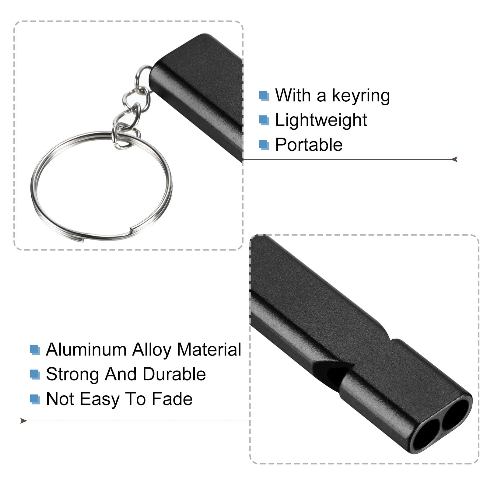 PATIKIL water-resistant emergency whistle suitable for all-weather outdoor activities.