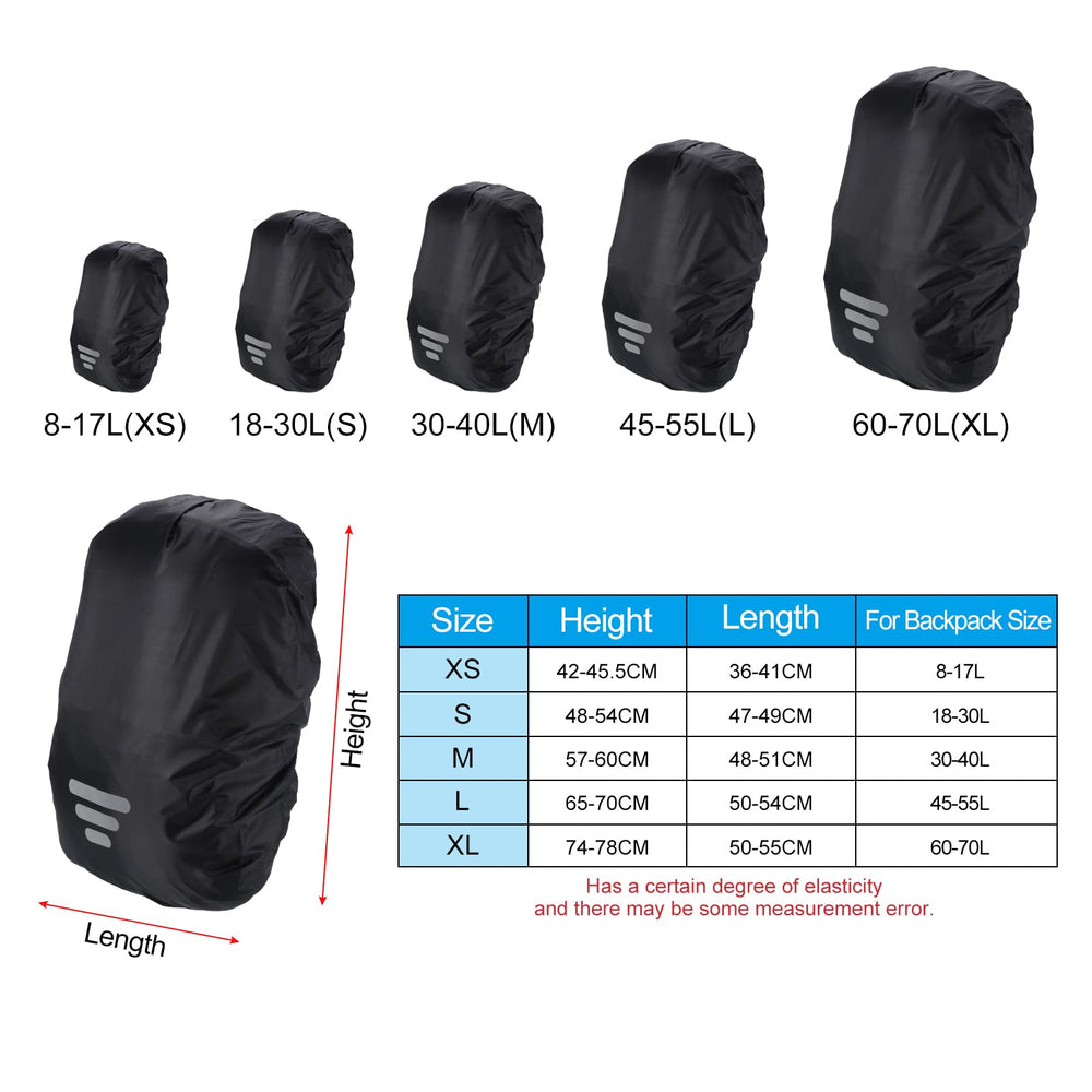 PATIKIL waterproof backpack cover in use for 8-17L pack during rain.