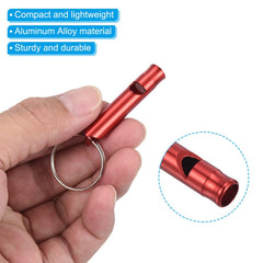 PATIKIL waterproof emergency whistle in red ready for all-weather use