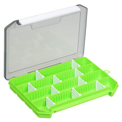 PATIKIL green waterproof lure box open showing organized compartments for quick access