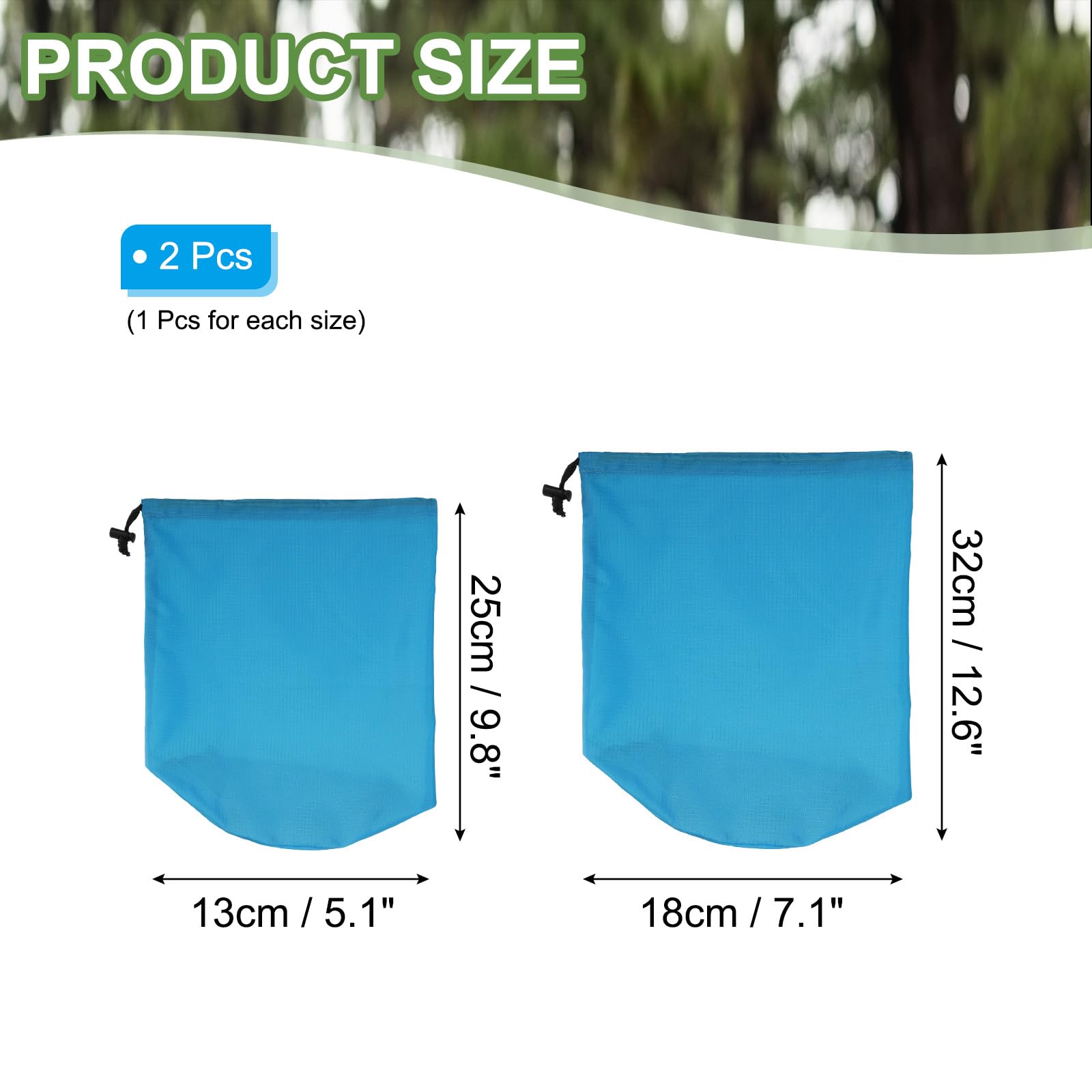 PATIKIL waterproof stuff sack blue drawstring keeps gear dry