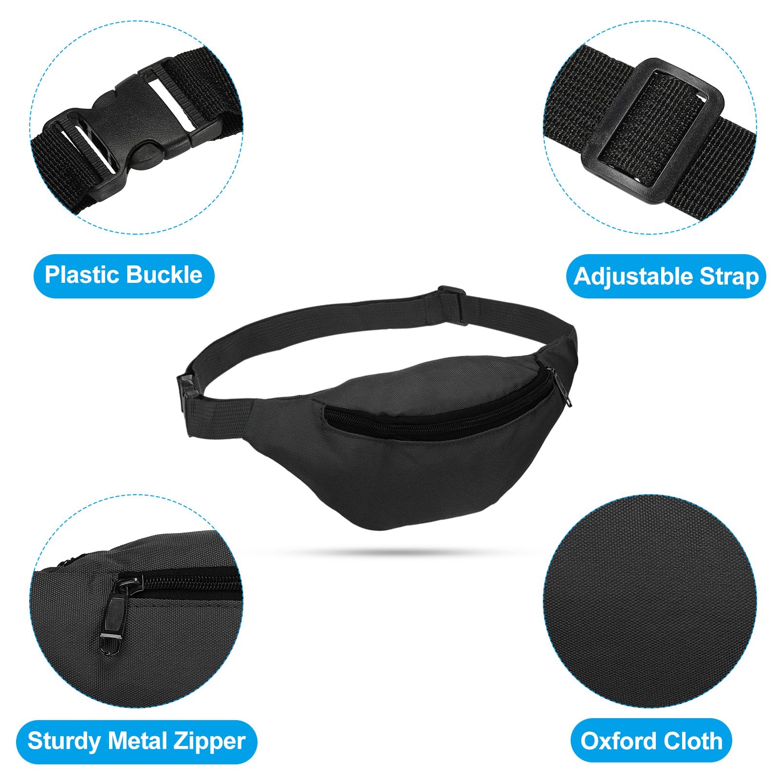 PATIKIL waterproof waist bag protects essentials during rain or sweaty activities.