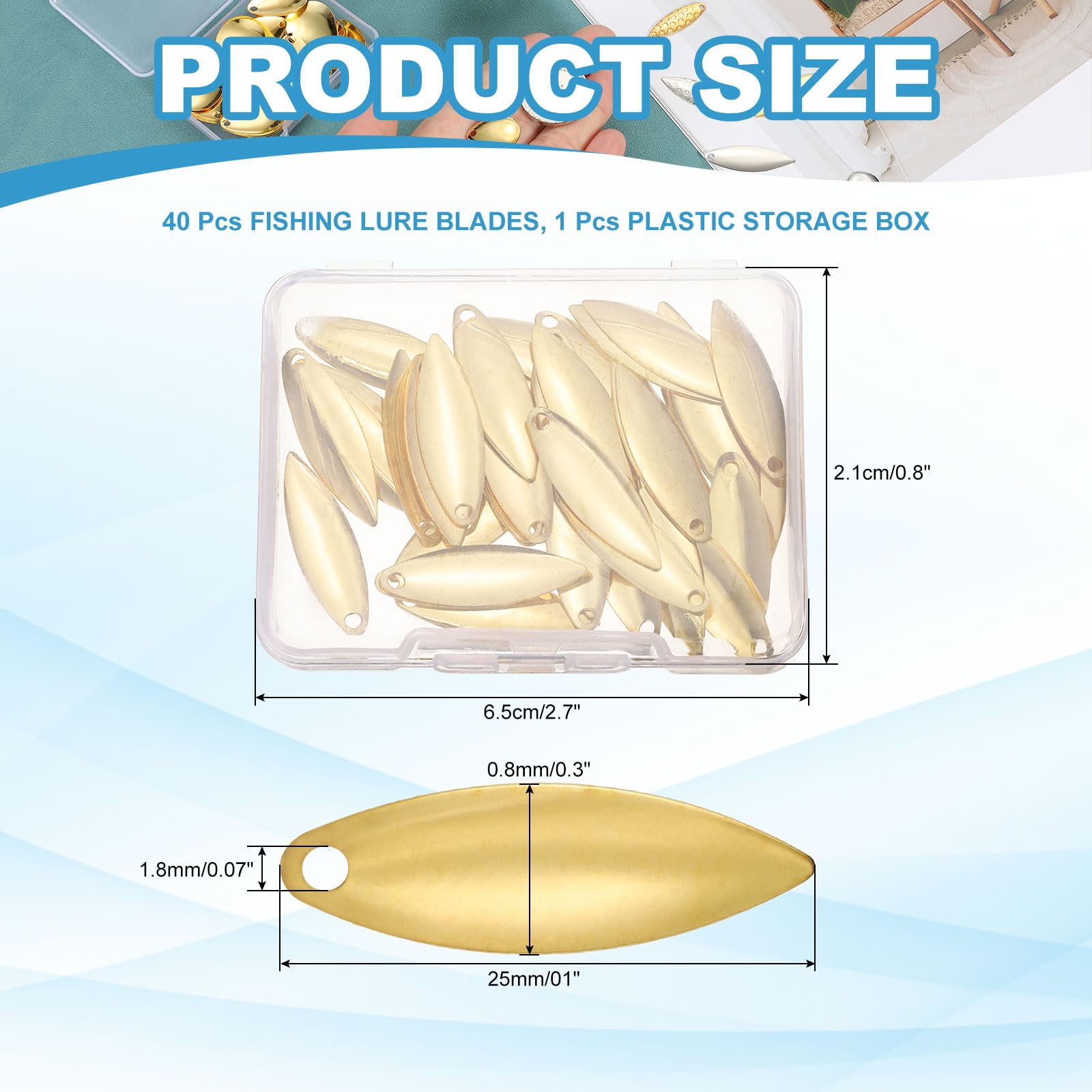 PATIKIL willowleaf blades showing slim curved design for rapid spins