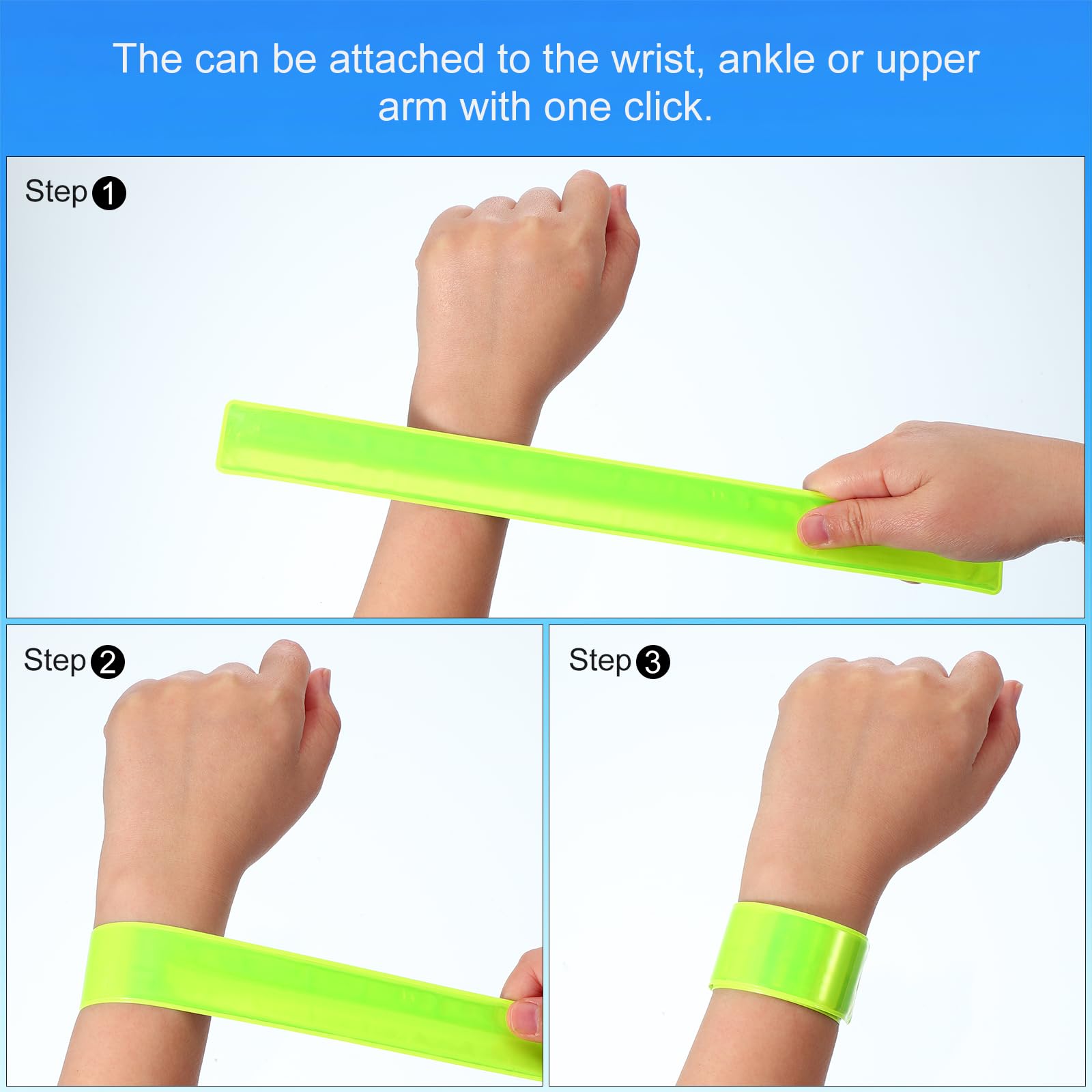 PATIKIL wrist strap in black, flexible PVC-elastic steel construction for active use.
