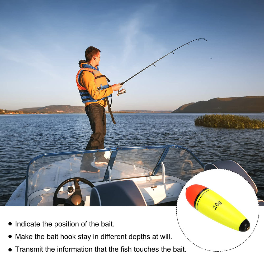 PATIKIL yellow float resting on water improves bite detection.