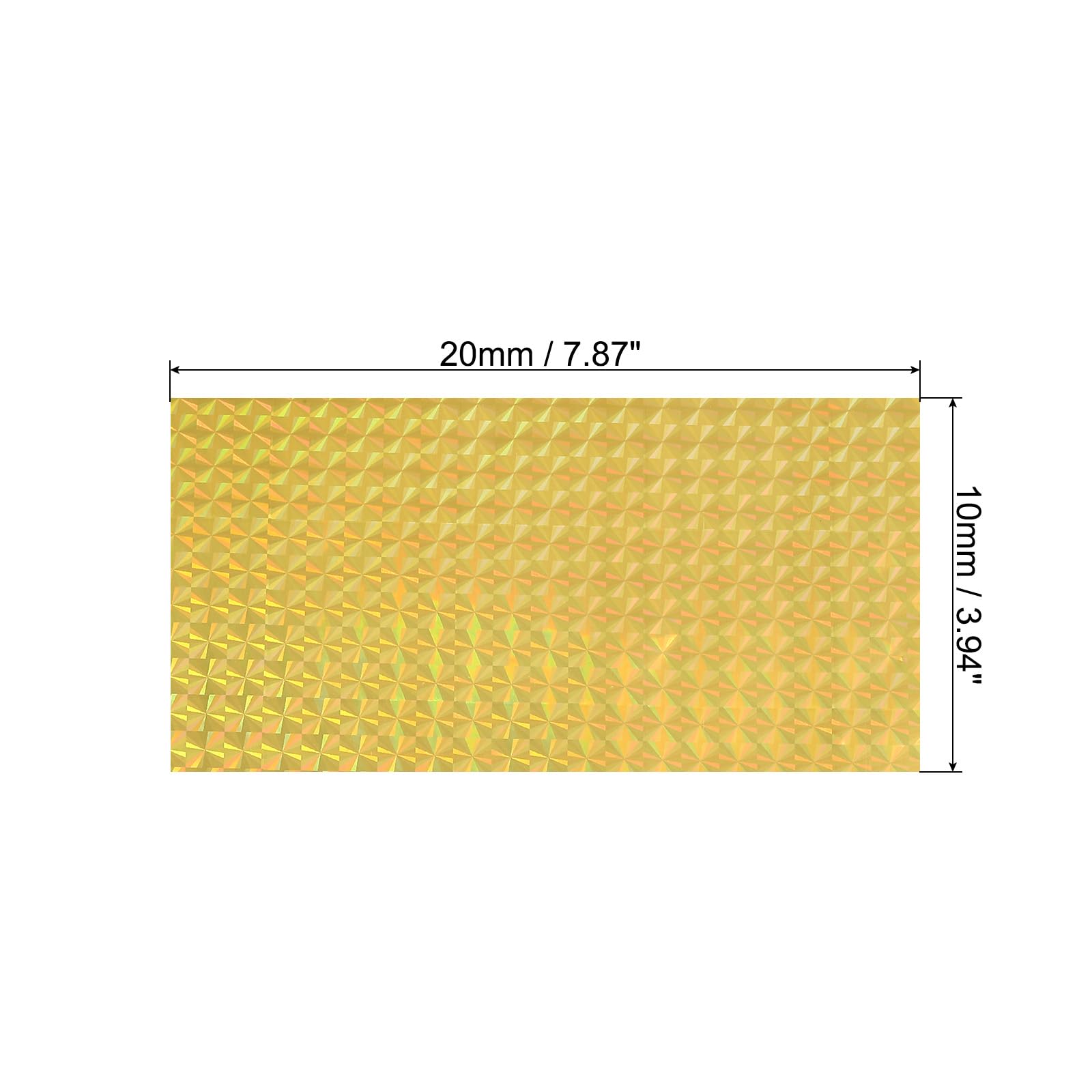 PATIKIL reflective lure stickers in Square Blue color, 20 x 10 cm, PVC film
