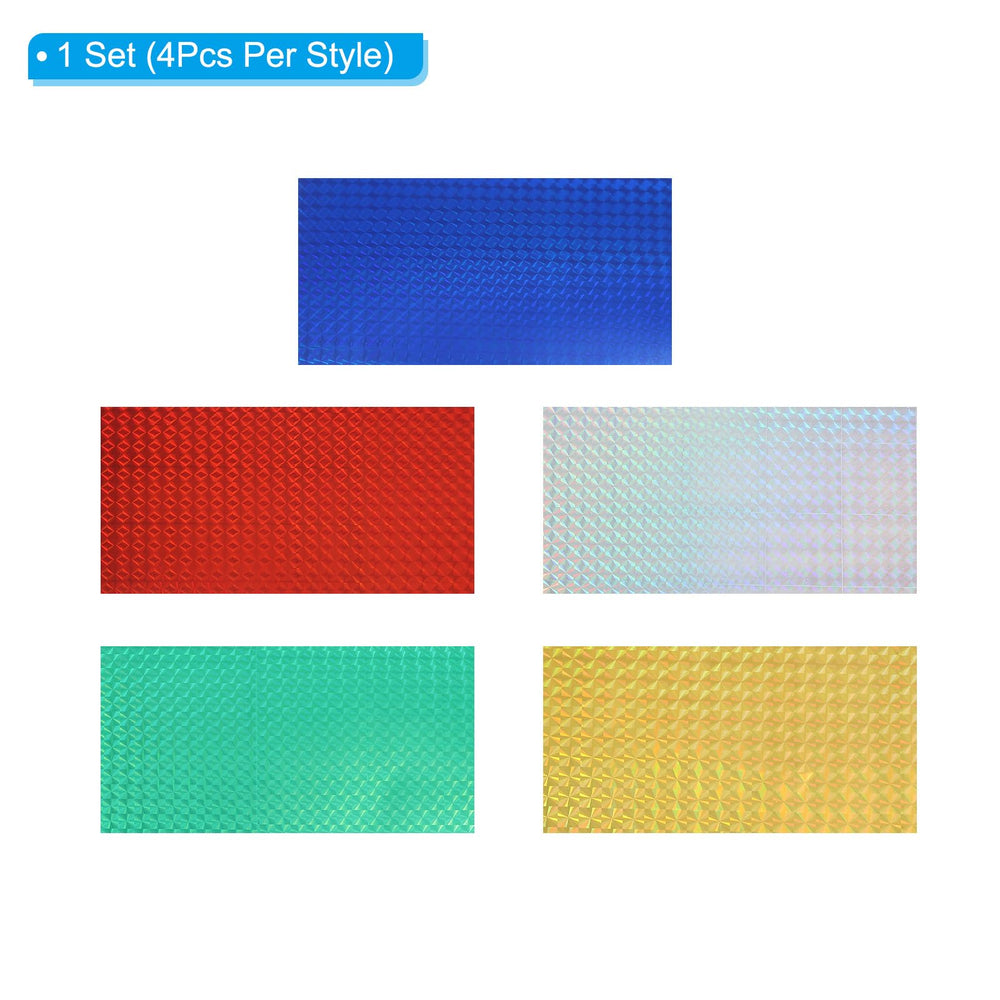 PATIKIL reflective lure stickers in Square Silver color, 20 x 10 cm, PVC film