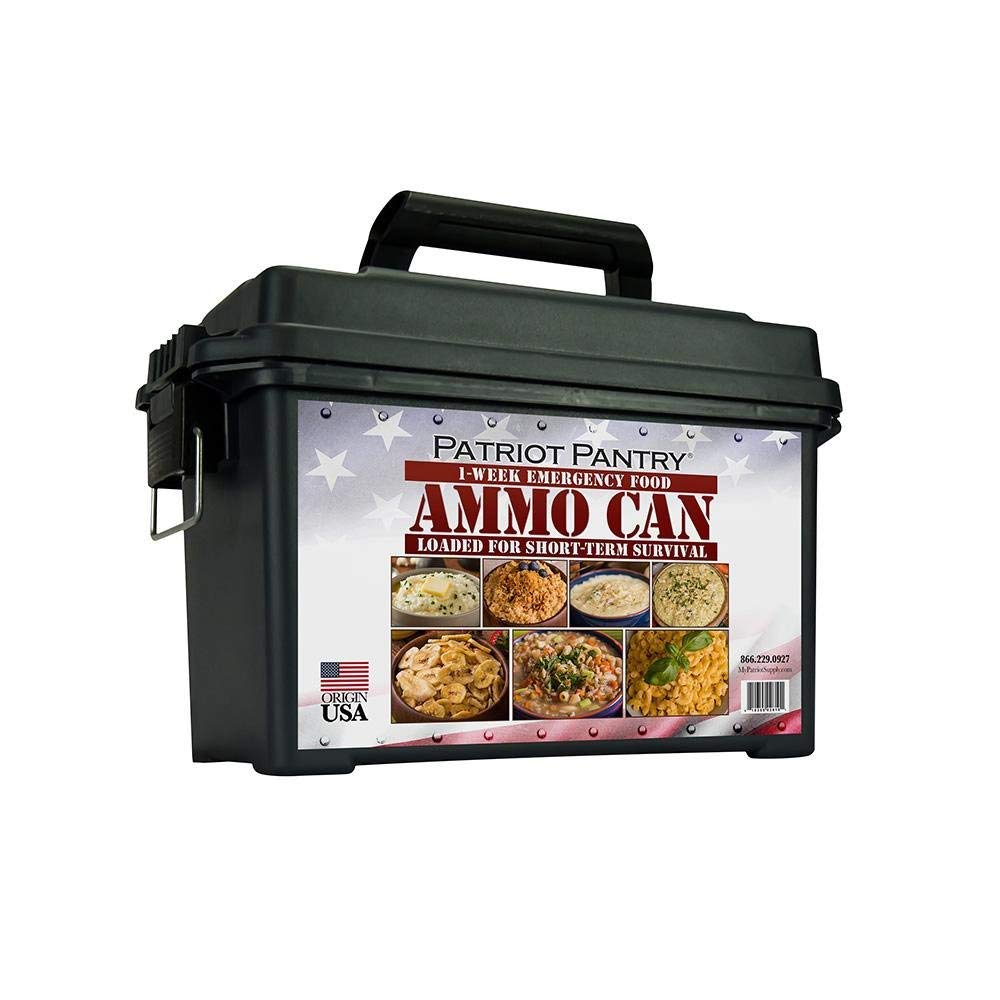Patriot Pantry ammo can with 25-year shelf life for future-ready preparedness.