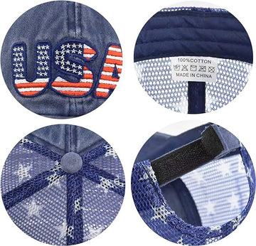 4th of July patriotic styling with breathable cap