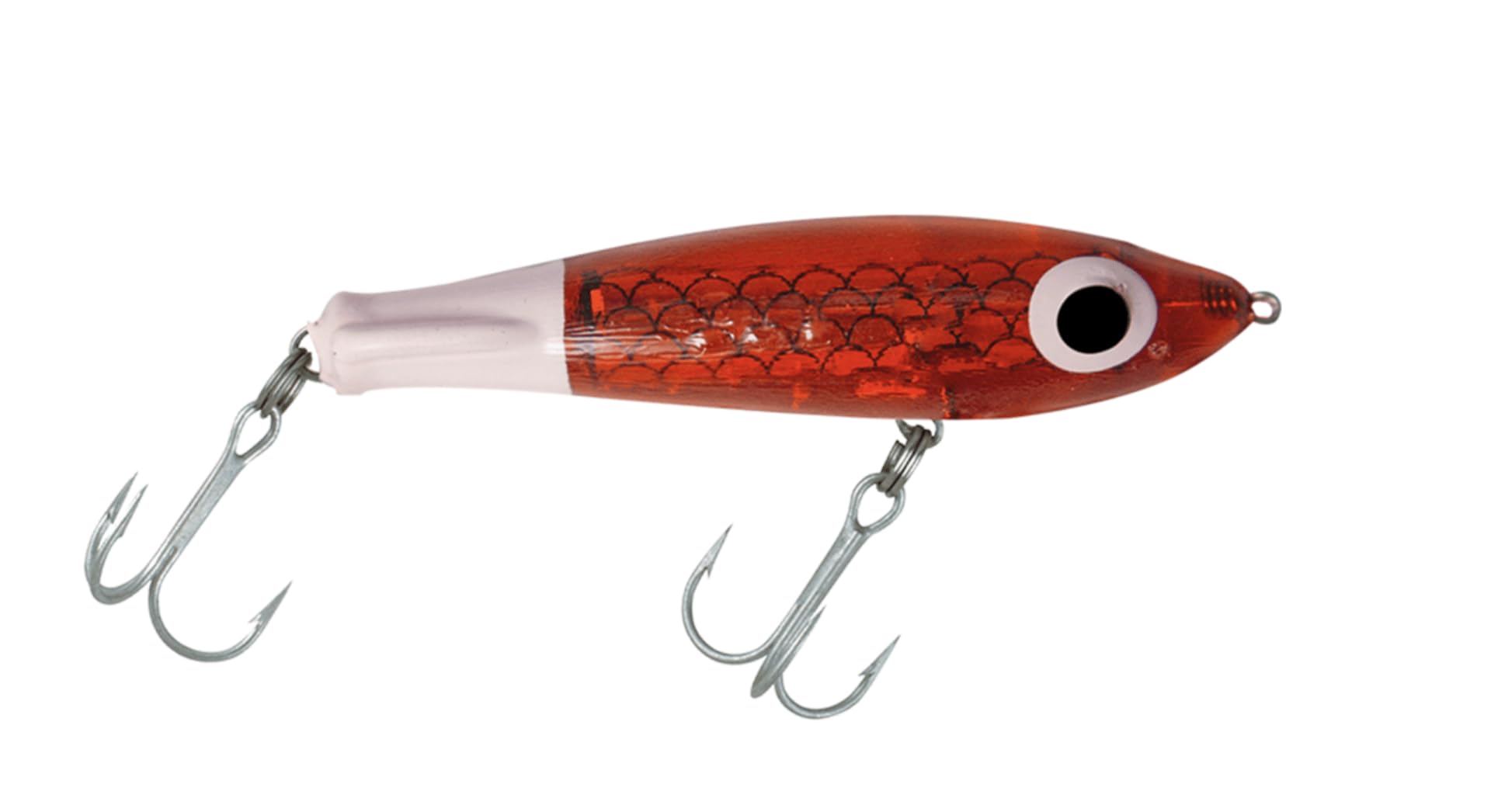 Paul Brown's OR02 Original 4-inch Strawberry White Tail lure for big game casting and trolling.