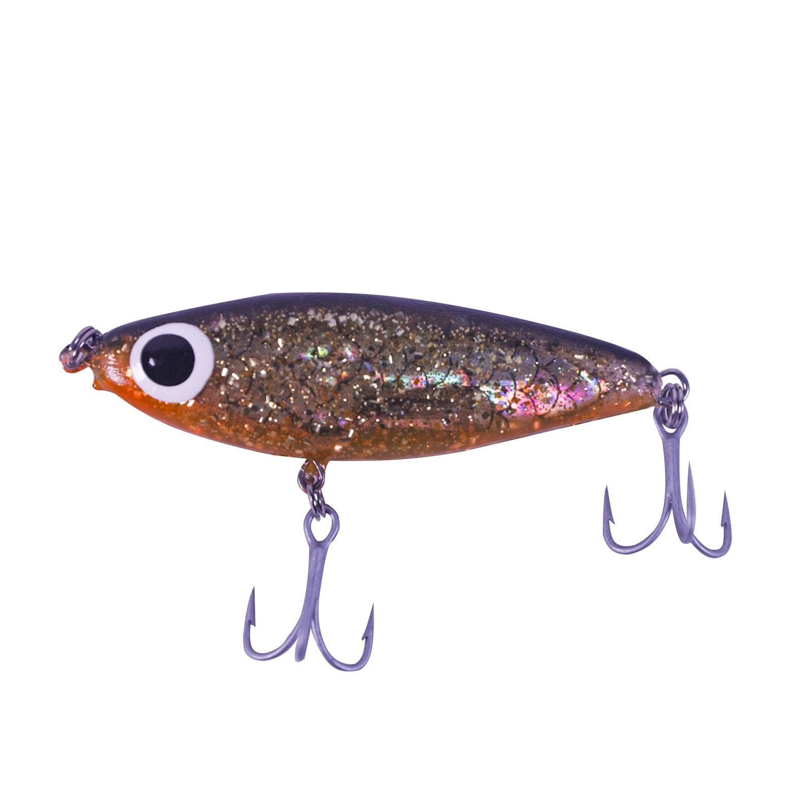 Paul Brown's SD09 Soft-Dine lure in Black Gold Orange, front view