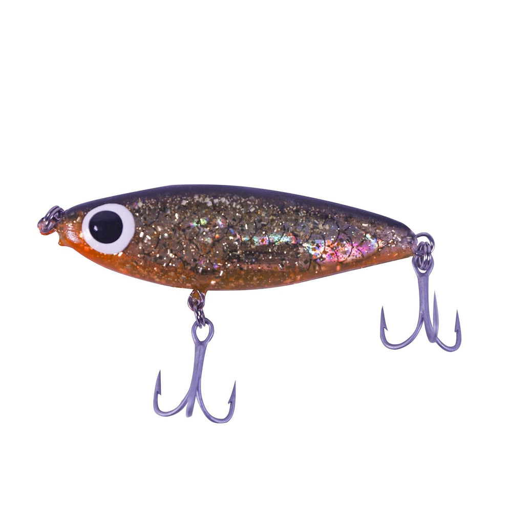 Paul Brown's SD09 Soft-Dine lure in Black Gold Orange, side view