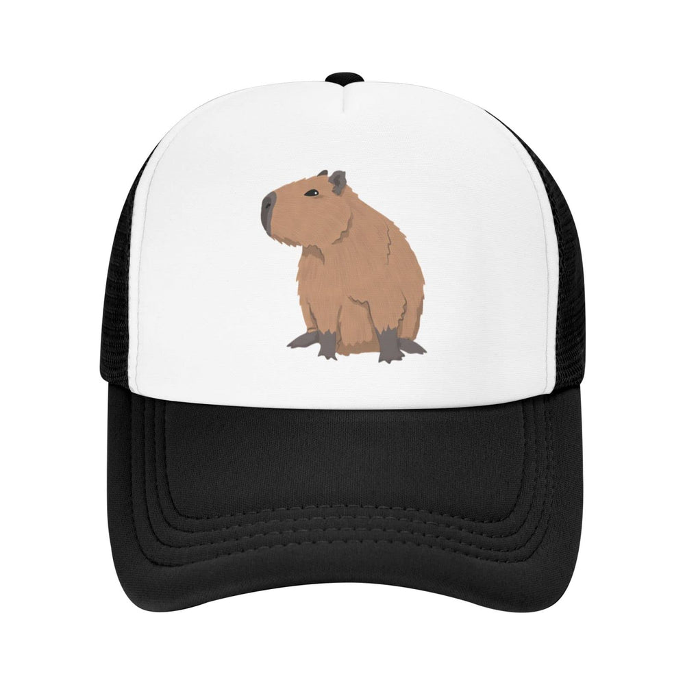 PAUPPY Cute-Capybara hat front view, stylish everyday cap with sun shading.