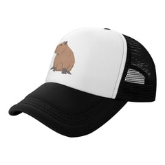 PAUPPY Cute-Capybara hat side view, breathable panels for warm days.