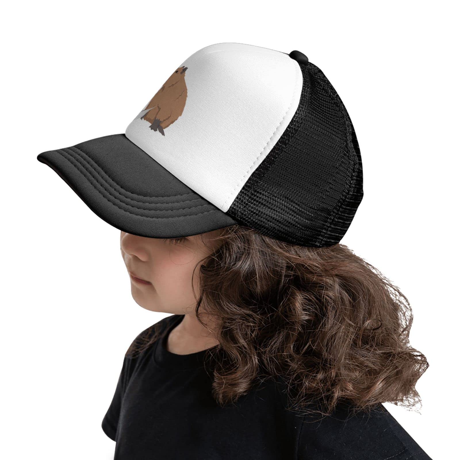 PAUPPY Cute-Capybara hat sun protection note, wide visor for sunny days.