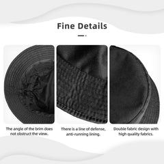 PAUPPY Retired Definition bucket hat fishing scene shows practical sun coverage by water