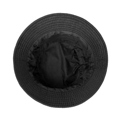 PAUPPY Vintage Brooklyn bucket hat side view versatile for outdoor adventures.