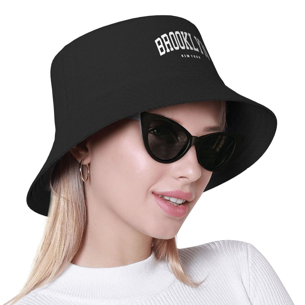 PAUPPY Vintage Brooklyn bucket hat perfect for fishing, hiking, and beach trips.