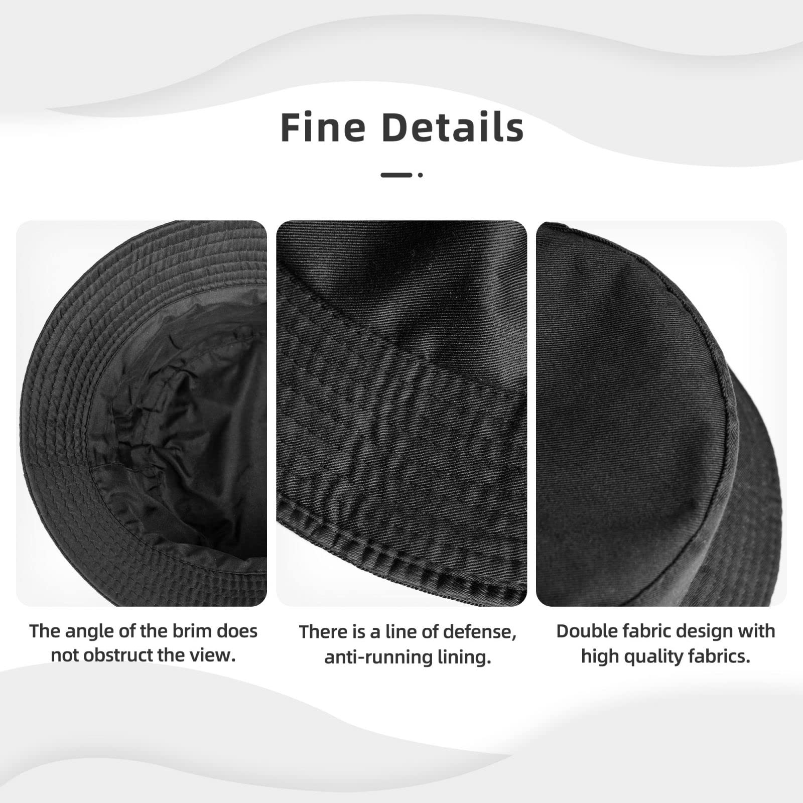 PAUPPY Vintage Brooklyn bucket hat crushable feature for easy packing.