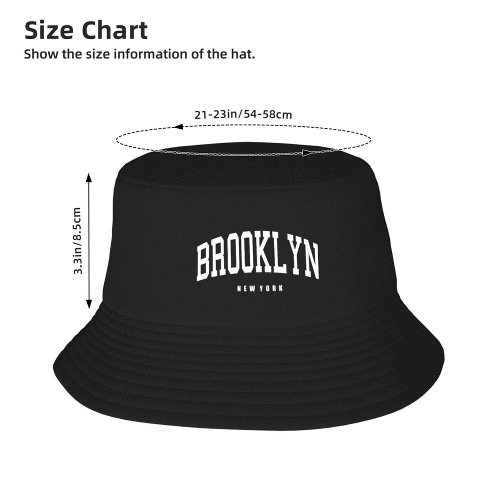 PAUPPY Vintage Brooklyn bucket hat unisex design ideal for everyday wear.