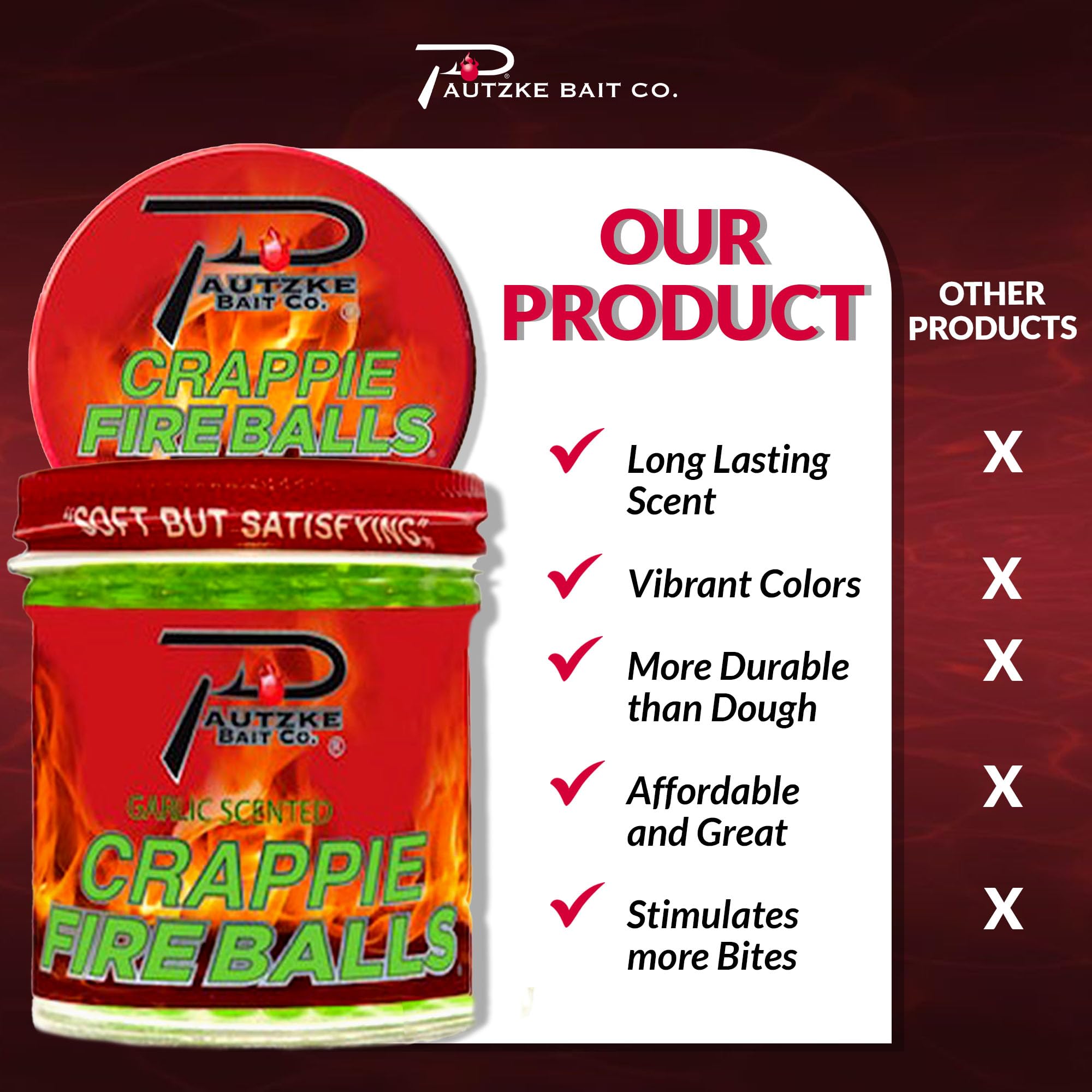 Pautzke Crappie Fire Balls chartreuse visibility aids strikes.