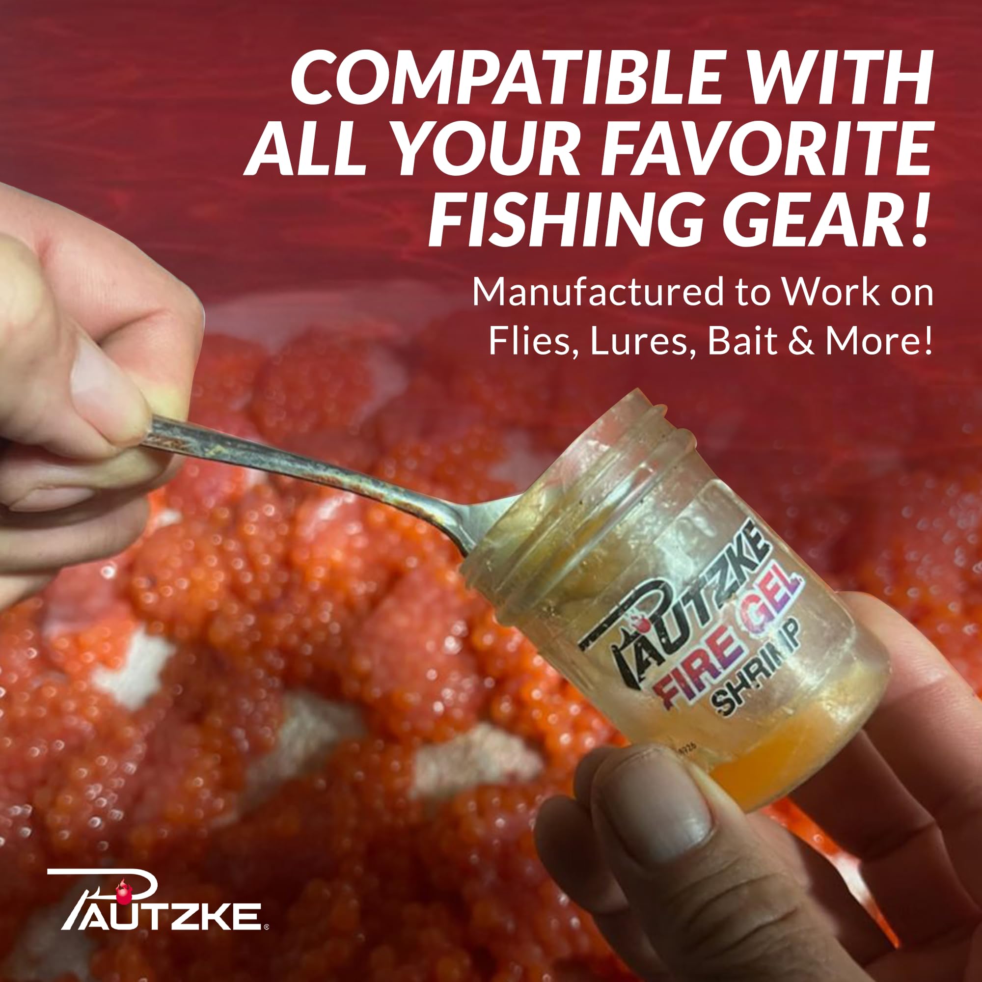 Pautzke Fire Gel Squid Scent on jig hooks boosts attraction during casting and jigging