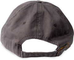 Pavilion Fishing People hat close-up showing embroidery detail and frayed edge texture.