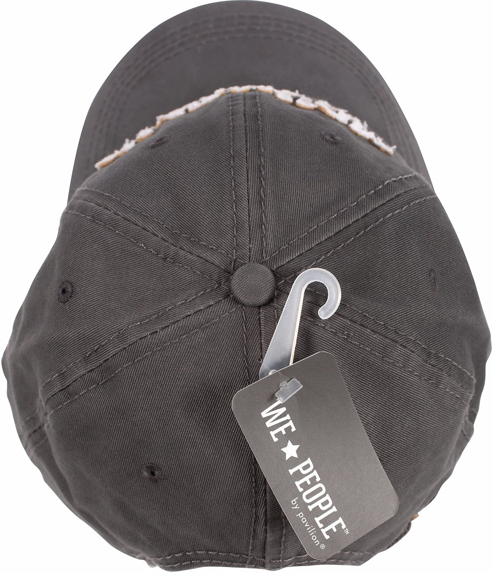 Pavilion Fishing People hat We People logo on the side for brand detail.