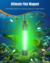 IP68 waterproof and dustproof Pawfly fishing light in underwater setup