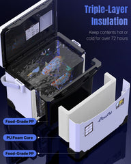 Pawfly 19 QT cooler lid open showing interior