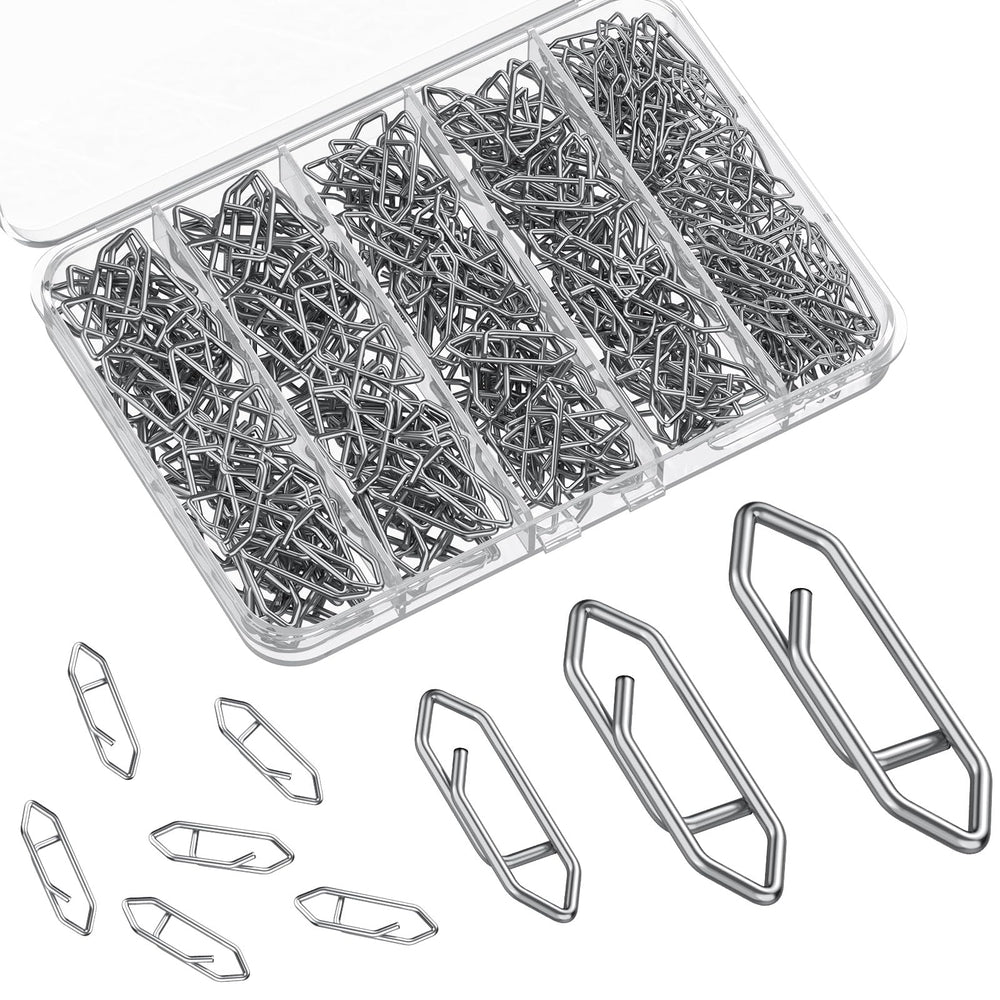 Pawfly 300-piece fishing speed clips in stainless steel