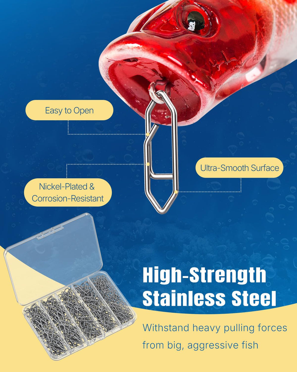 Nickel-plated stainless steel finish on Pawfly speed clips