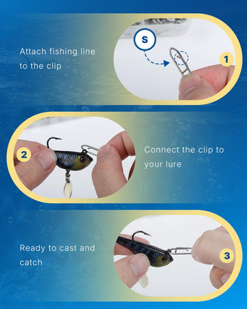 Pawfly clips connecting live bait and artificial lures