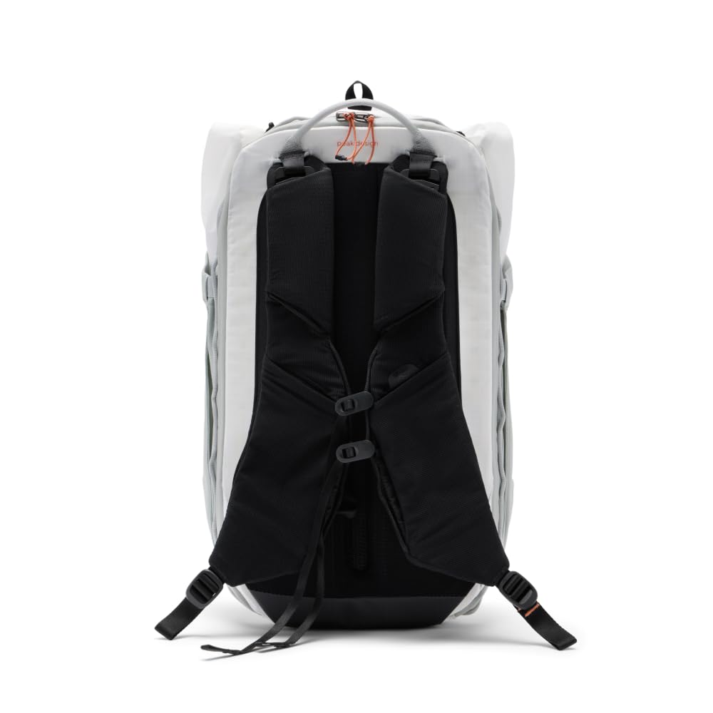 Peak Design Outdoor Backpack 45L cloud side view highlights weatherproof Terra Shell protection