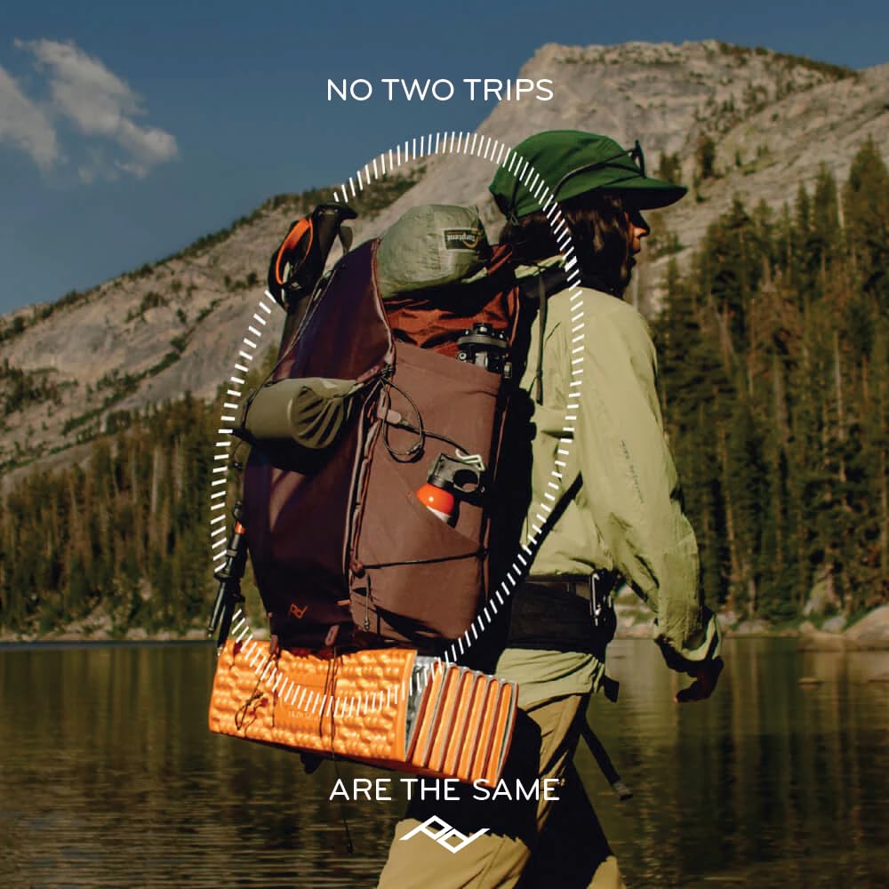 Peak Design Outdoor Backpack 45L Eclipse vest-style straps for balanced, comfortable carry.