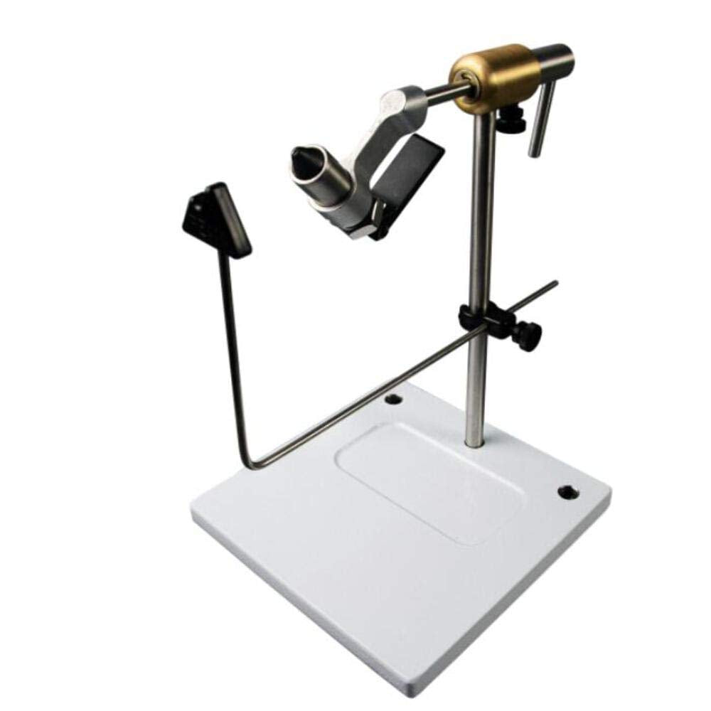 Peak Fishing Rotary Vise jaws demonstrate secure hook grip for large saltwater flies.