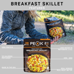 Peak Refuel Breakfast Skillet eggs ingredients highlighted for protein-rich start.