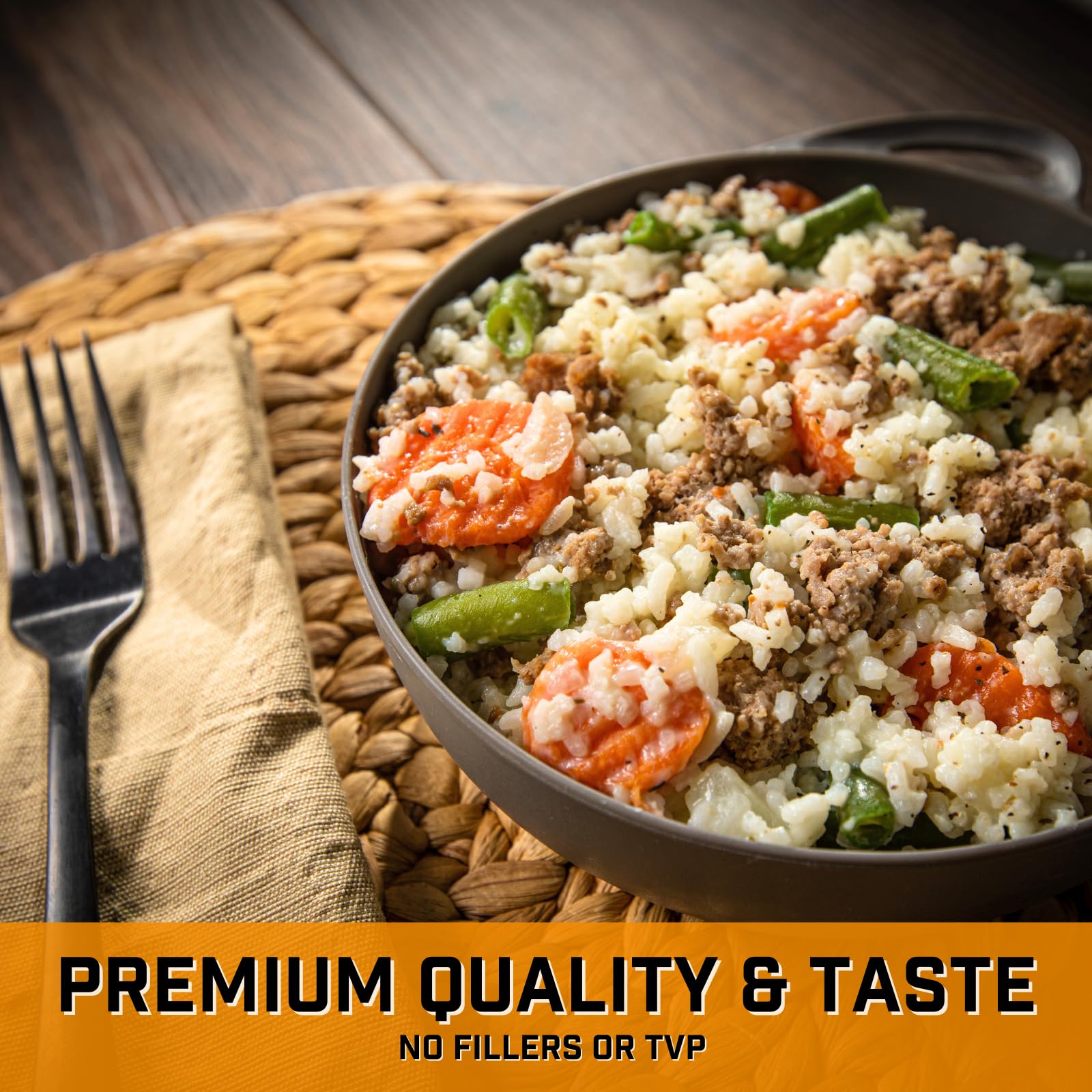 Peak Refuel Venison Country Casserole ingredients highlighting real venison protein.