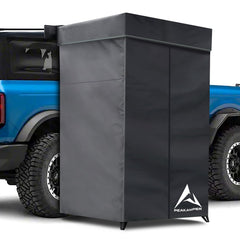 Peakamper shower awning tent with roof privacy for discreet outdoor showers.